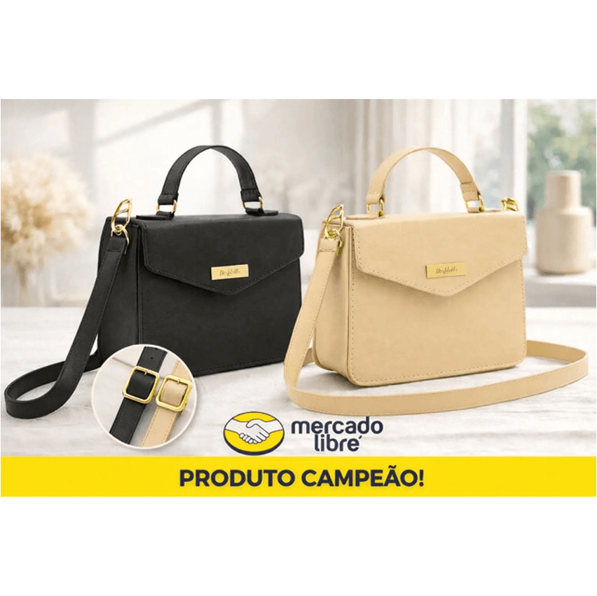Kit 2 Bolsas Femininas Pequena Tendencia Transversal