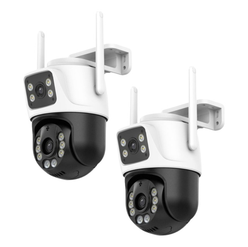 Kit 2 Câmeras De Segurança Wi-fi Smart Dupla Lente