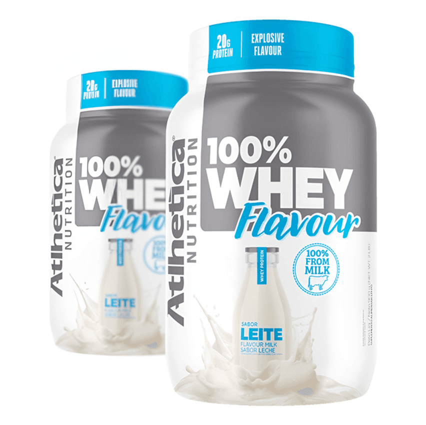 Kit 2x 100% Whey Flavour Pote 900g - Atlhetica Nutrition