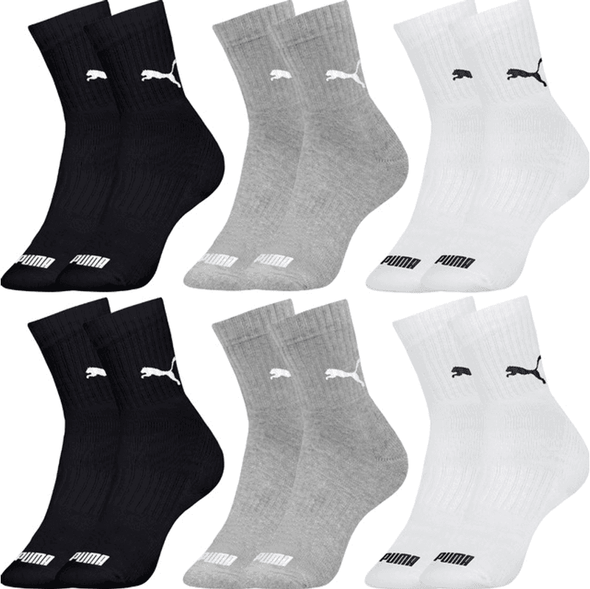 Kit 6 Pares De Meias Puma Cano Médio Sport Original