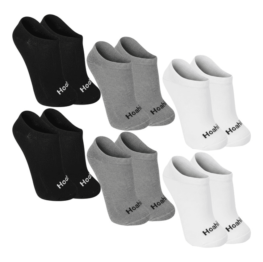 Kit 6 Pares Meias Hoahi Invisível Sapatilha Cano Baixo