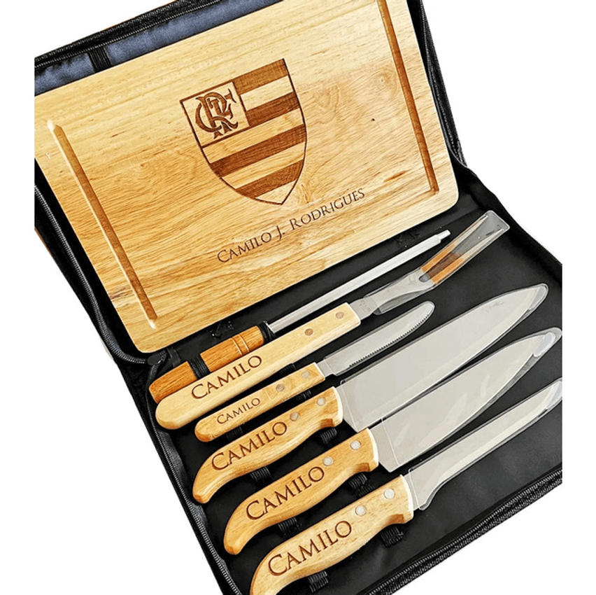 Kit Churrasco Personalizado - 8 Peças