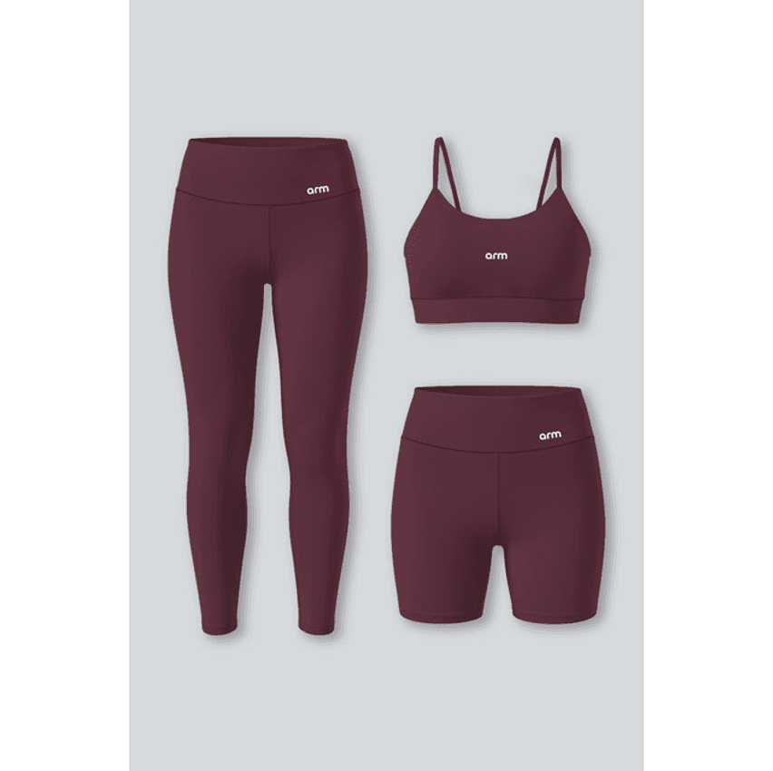 Kit Conjunto Feminino Fitness Top Alça + Legging + Short