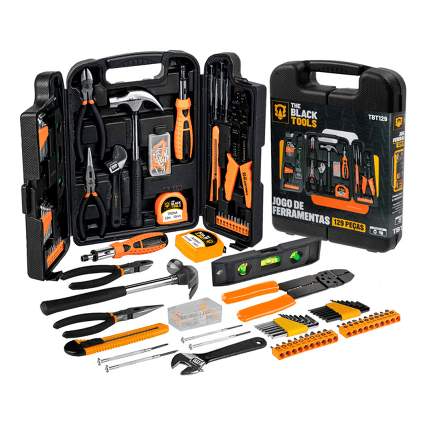 Kit De Ferramentas Completo 129 Peças Bits E Chaves