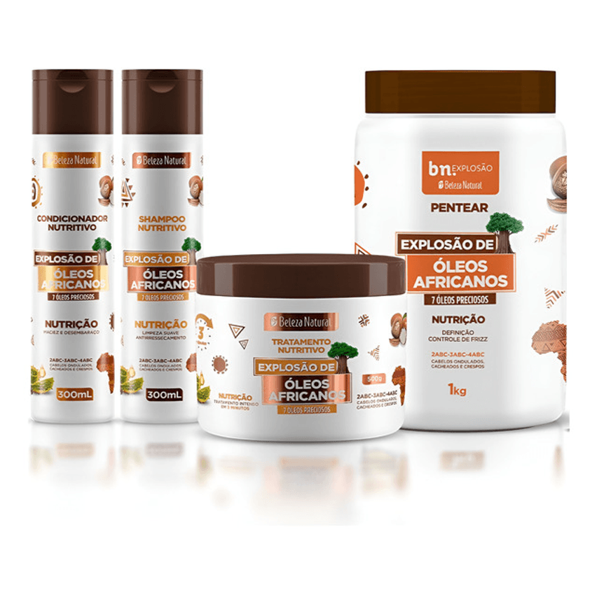 Kit Explosão De Óleos Africanos Beleza Natural -