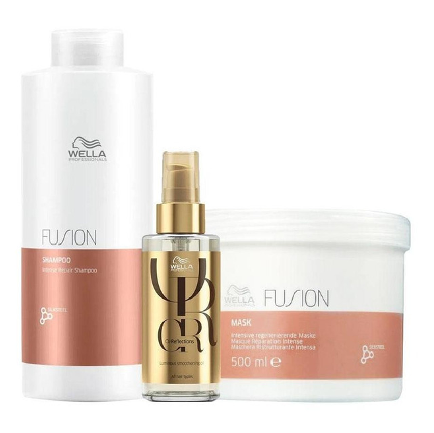 Kit Wella Pro Fusion Sh1l+masc500+oil100