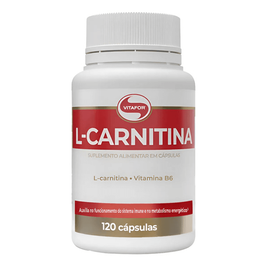 L-carnitina + B6 Vitafor 120 Cápsulas Sem Sabor
