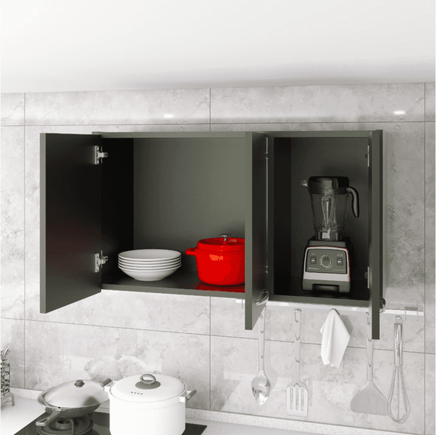 Módulo Balcão Aéreo Cantinho Do Café  Aparador 90cm