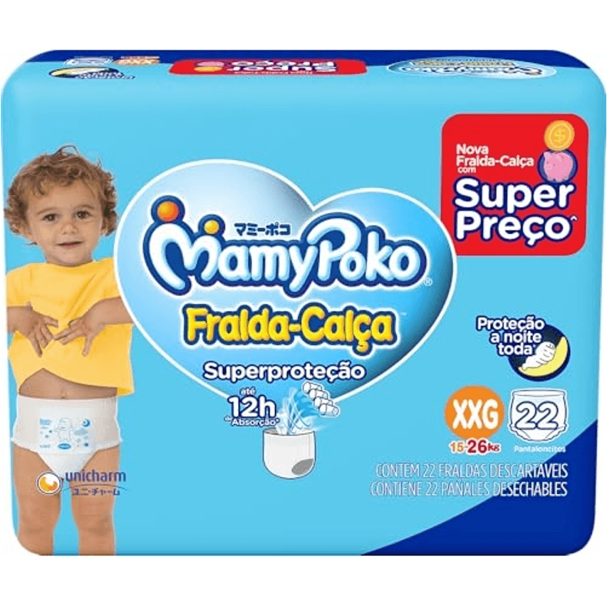 MamyPoko Fralda-Calça Superproteção XXG 22 Unidades