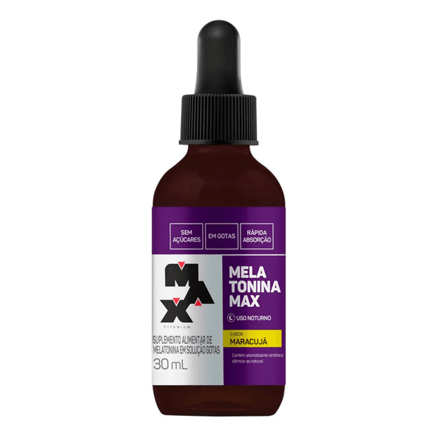 Melatonina 30ml Max Titanium Sabor Maracujá