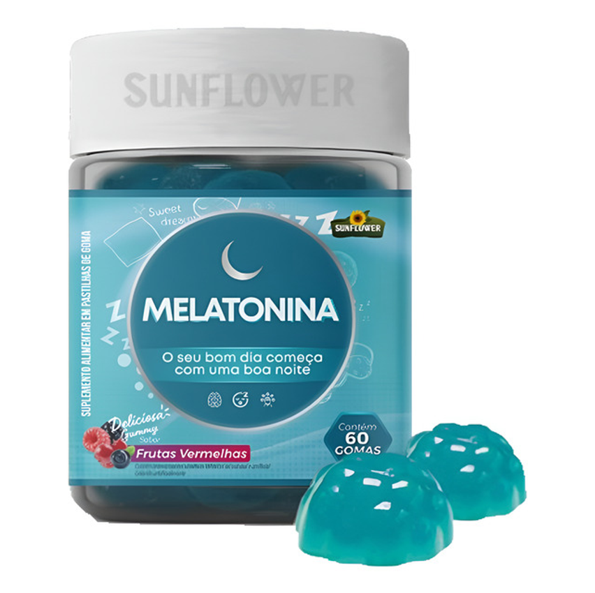 Melatonina Gummy Gomas Bom Dia Começa C/ Uma Boa Noite