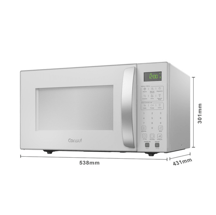 Micro-ondas 32l Com Menu Fácil Cms46ab Branco Consul