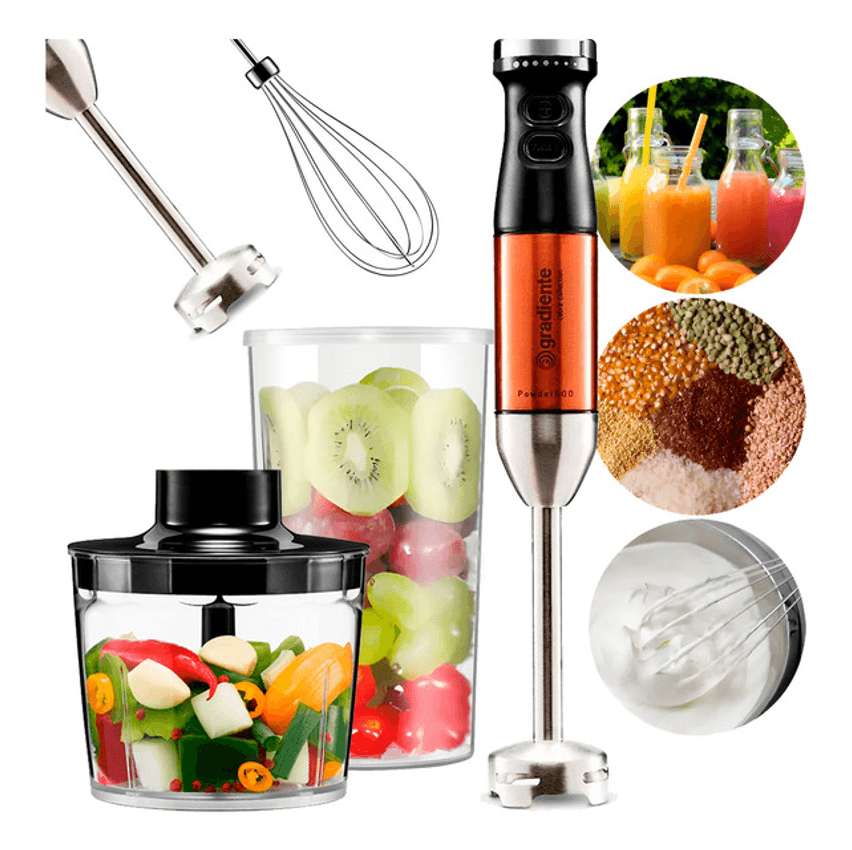 Mixer Gradiente Powder 600 3 Em 1 Aço Inox Turbo 600w