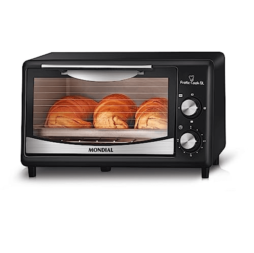 MONDIAL Forno Pratic Cook 6L, Preto, 650W, 110V - FR-09