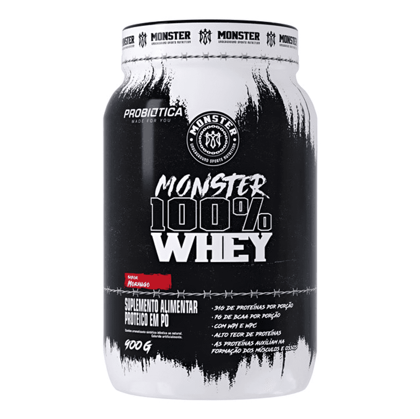 Monster 100% Whey 900g - Probiótica