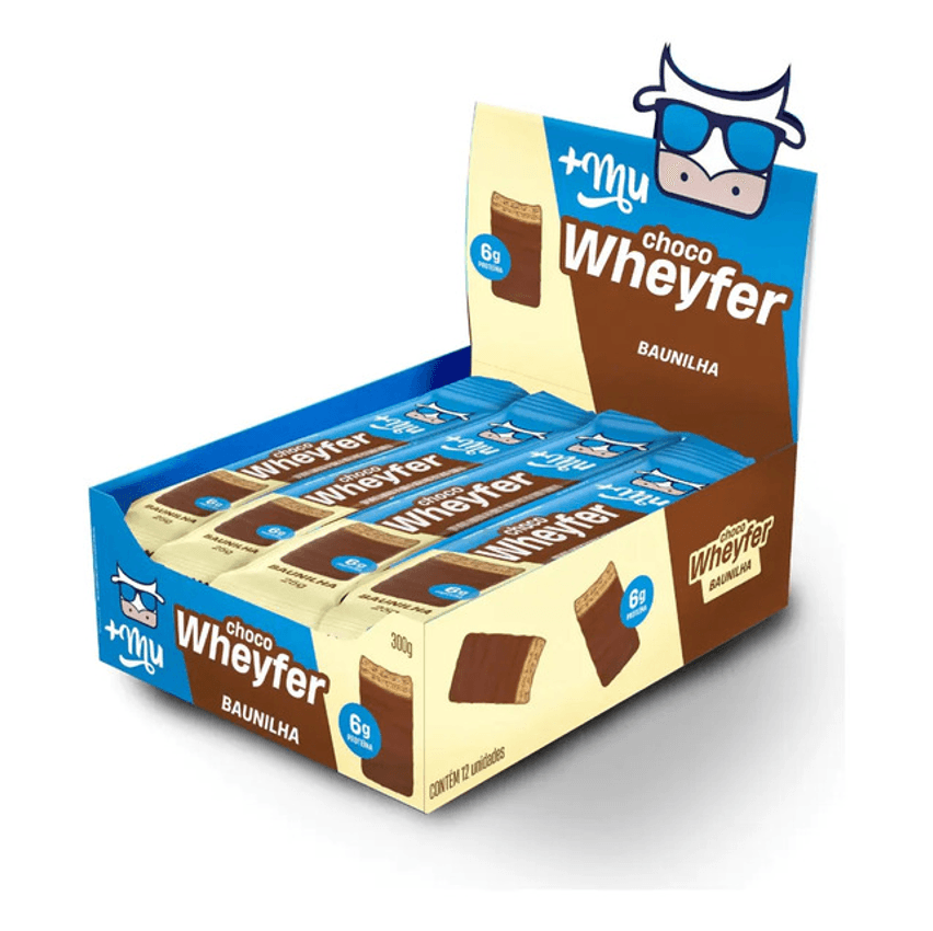 +mu Chocowheyfer Baunilha 6g Proteína- Display 12 Un
