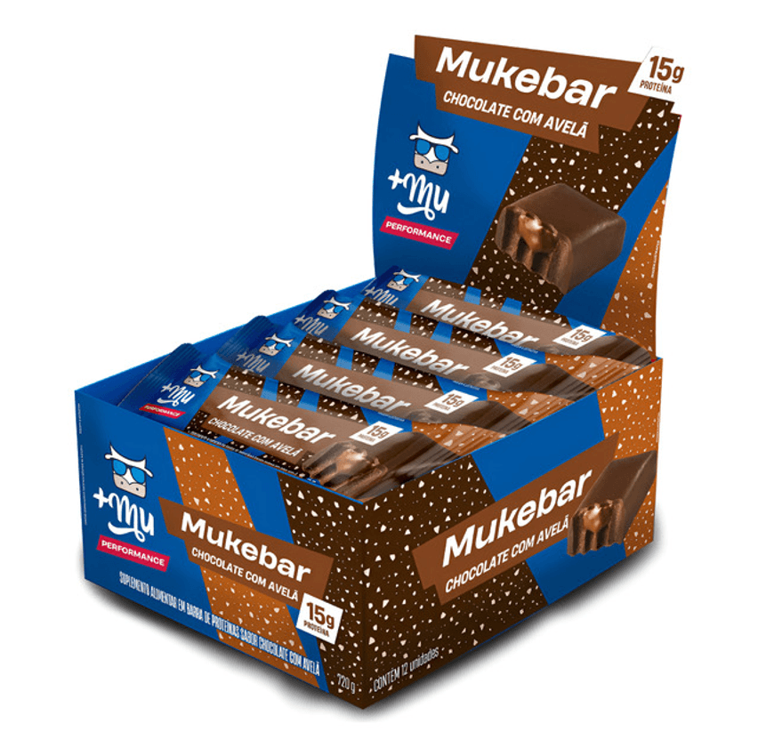 Muke Bar 12 Unidades - Mais Mu Barra De Proteína Muke +mu