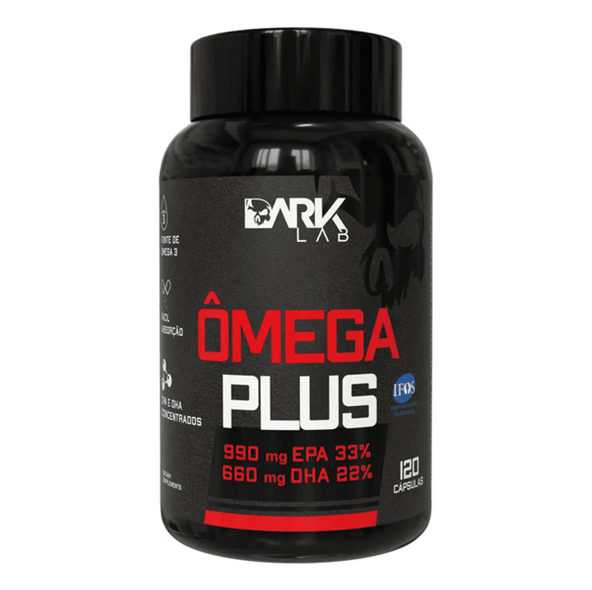 Omega Plus 120 Cápsulas Ômega 3 Dark Lab Sem Sabor