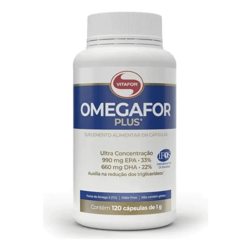 Omegafor Plus 120 Cápsulas Ômega 3 Vitafor Sem Sabor