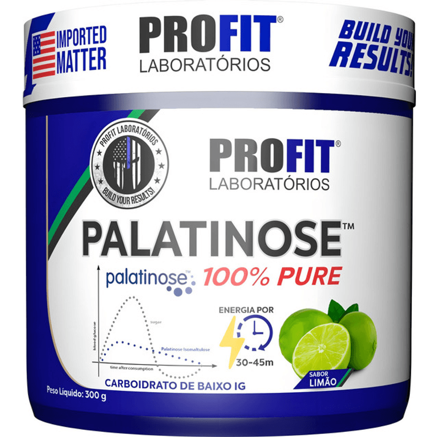 Palatinose 100% Pure - Pote 300g - Profit Labs Sabor Limão