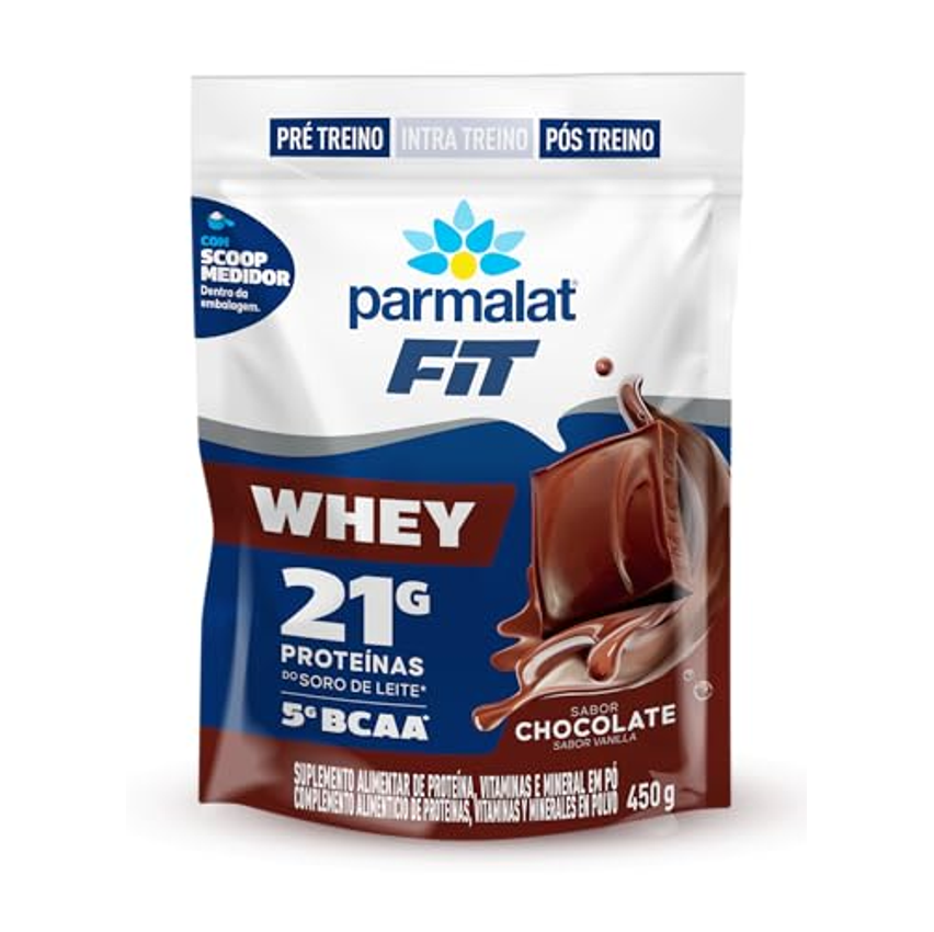 Parmalat Whey Protein Em Pó Chocolate Whey Fit 450G