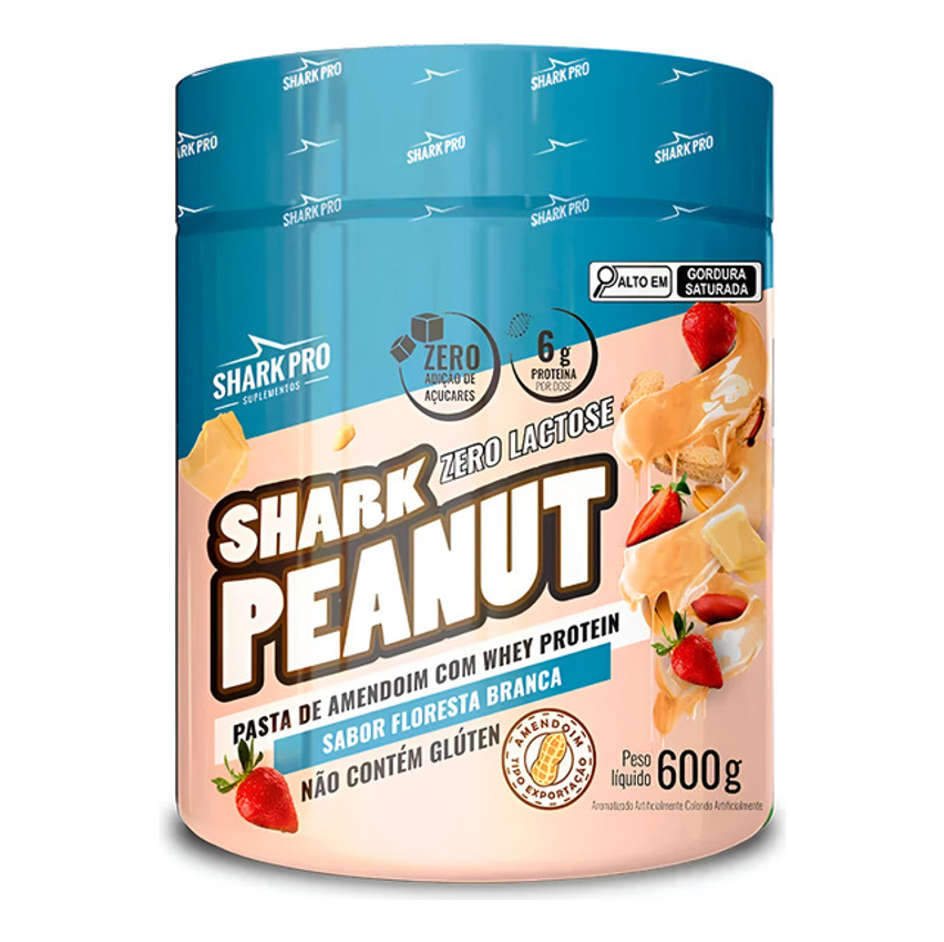 Pasta De Amendoim Pote 600g Zero Lactose Shark Pro