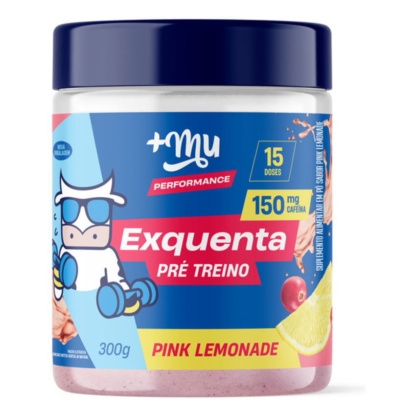 Pré Treino Exquenta Sabor Pink Lemonade 300g +mu