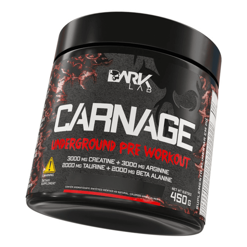 Pre Treino Carnage Uva 450g Com Creatina Dark Lab