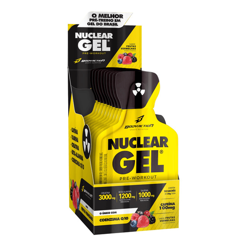 Pre Treino Nuclear Rush Gel Cx 10 Sachês Bodyaction