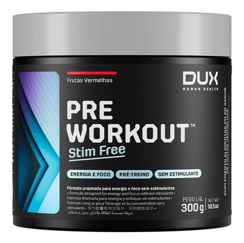 Pre Workout Stim Free 300g Sabor Frutas Vermelhas