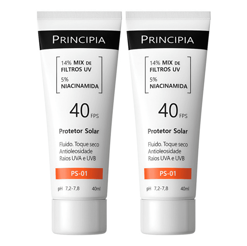 Principia Kit C/ 2 Protetor Solar Facial Ps-01 Fps 40