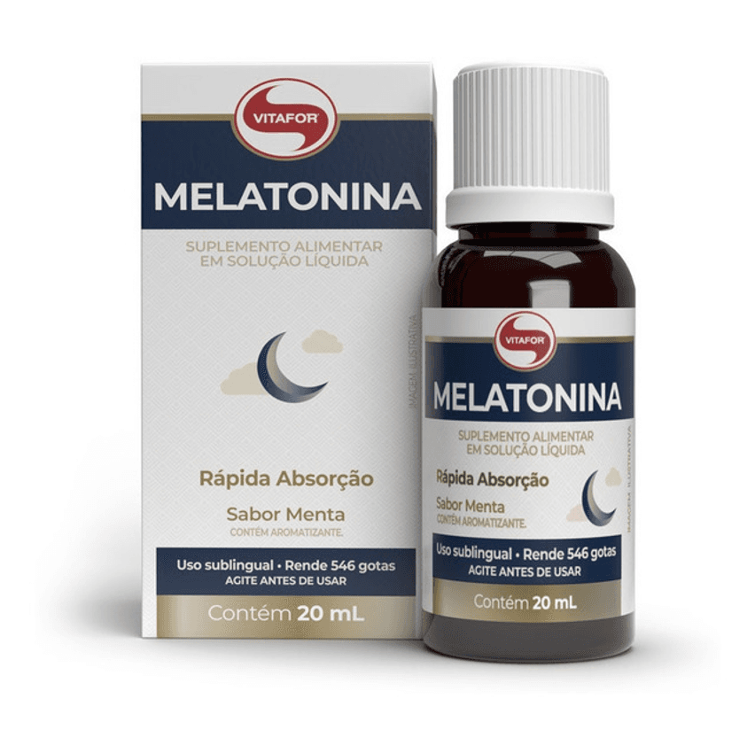 Suplemento De Melatonina 20ml Vitafor Menta
