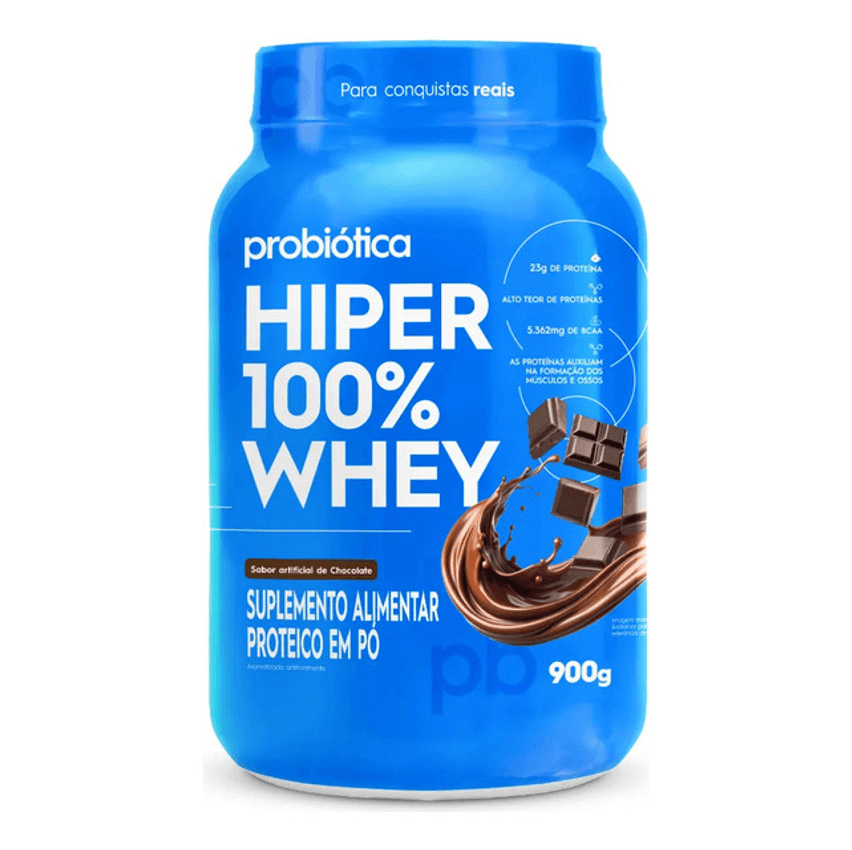 Suplemento Hiper 100% Whey 900g Probiótica Pó
