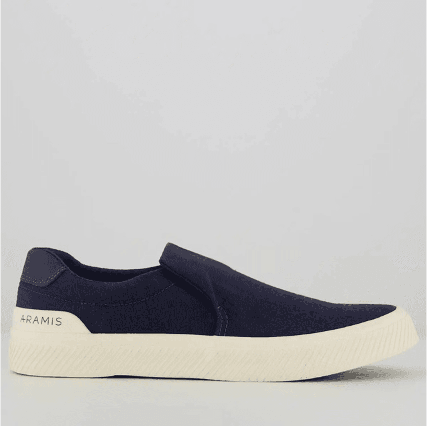 Tênis Aramis Daily Slip Canvas Marinho E Branco