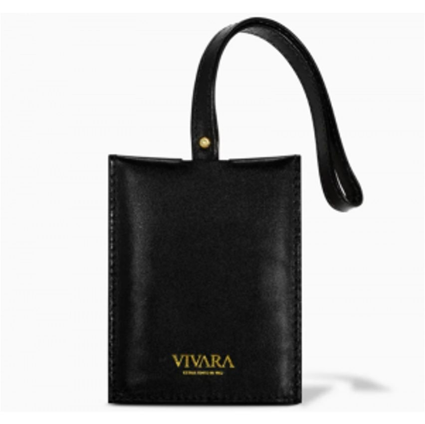 Tag Para Mala  Couro Preto