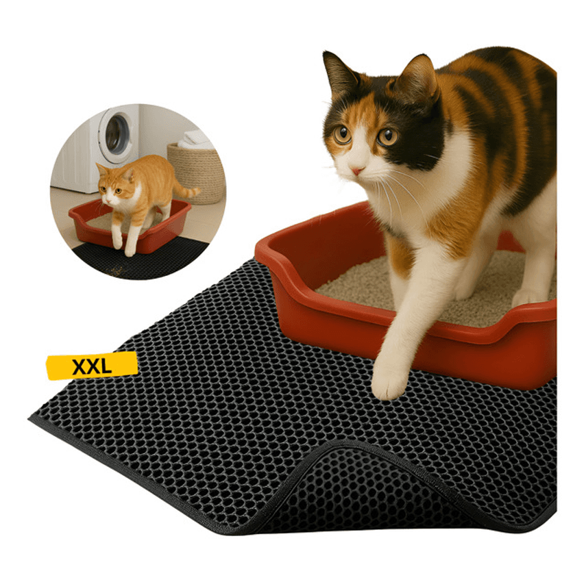 Tapete Coletor De Areia Gatos Lavável Dobrável Prático