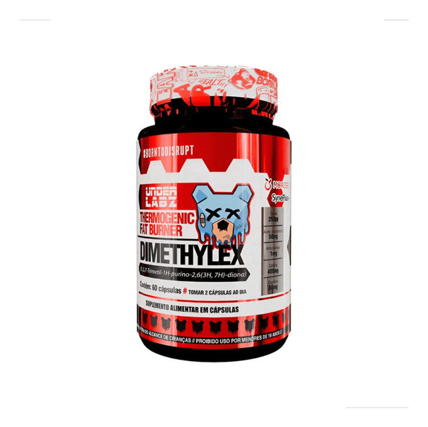 Termogênico Under Labz Dimethylex 60 Caps Laranja