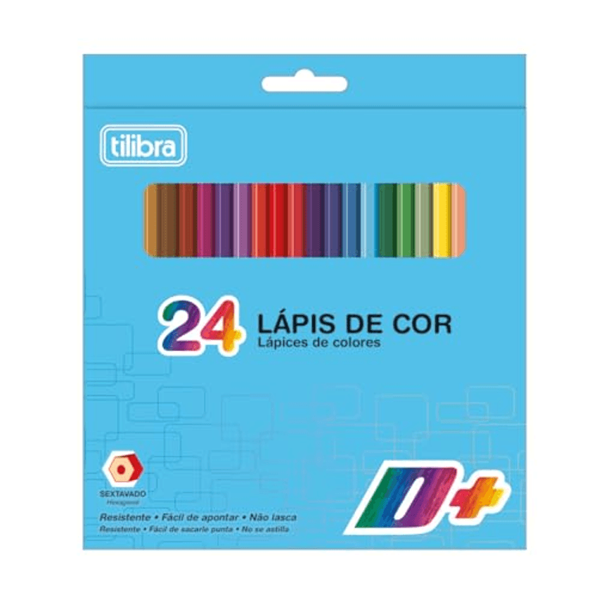 Tilibra - Lápis de Cor 24 Cores Sextavado D+
