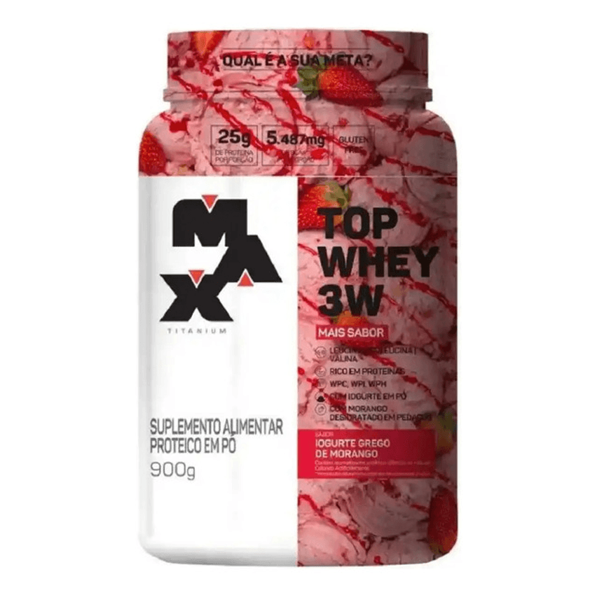 Top Whey 3w + Performance 900g - Max Titanium