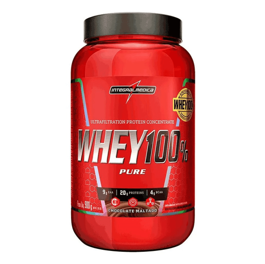 Whey 100% Pure 900g Integralmedica Chocolate Maltado