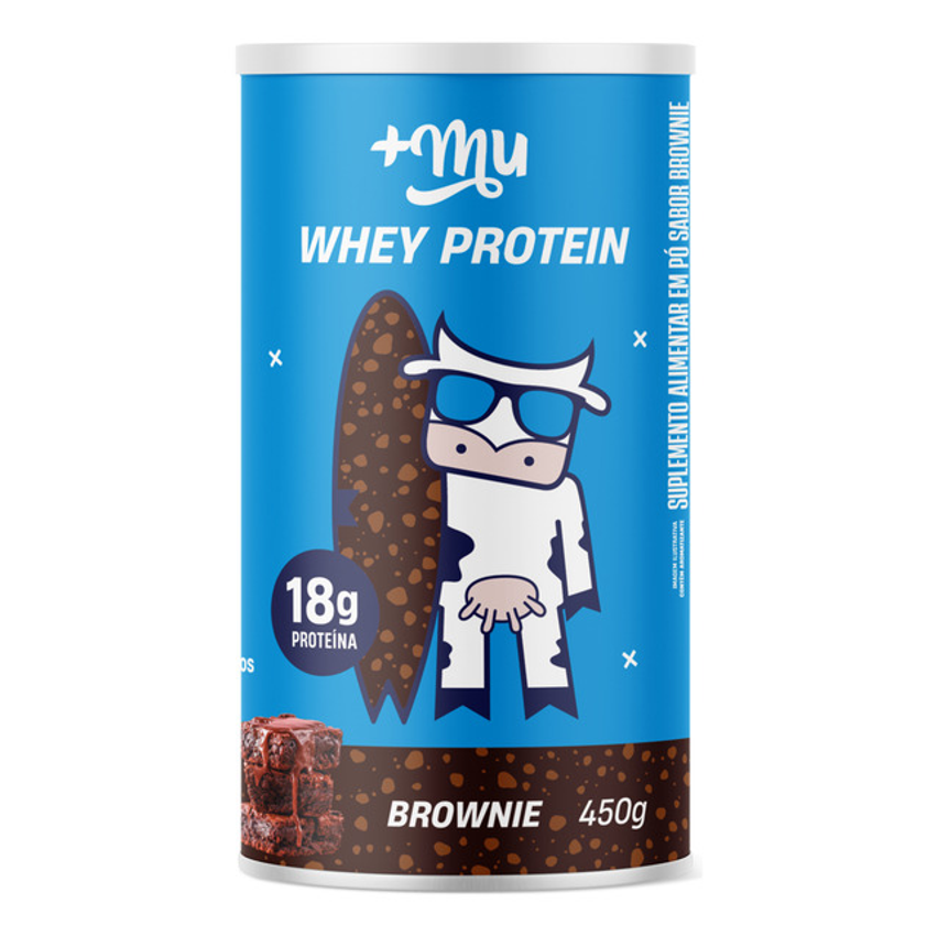 Whey Concentrado 450g +mu Sabor Brownie