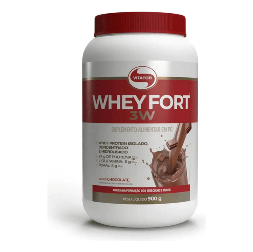 Whey Fort 3w 900g Chocolate Vitafor