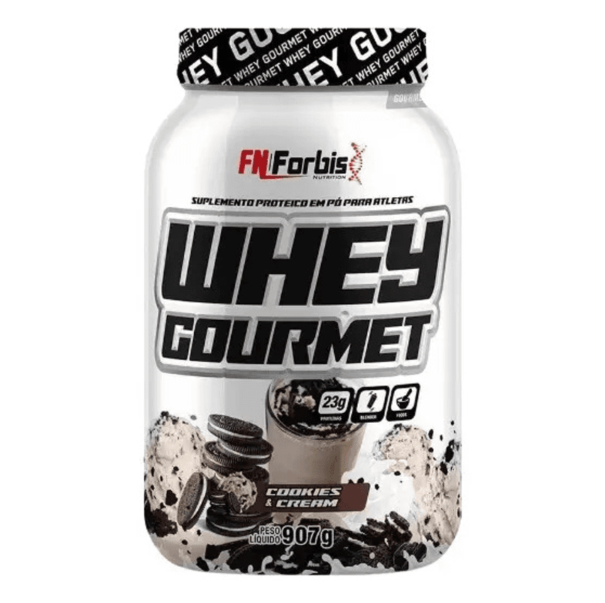 Whey Gourmet Fn Forbis 907g Sabor Cookies Biscoitos