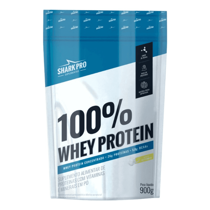 Whey Leite 900g Shark Pro 100% Leitinho Protein Refil