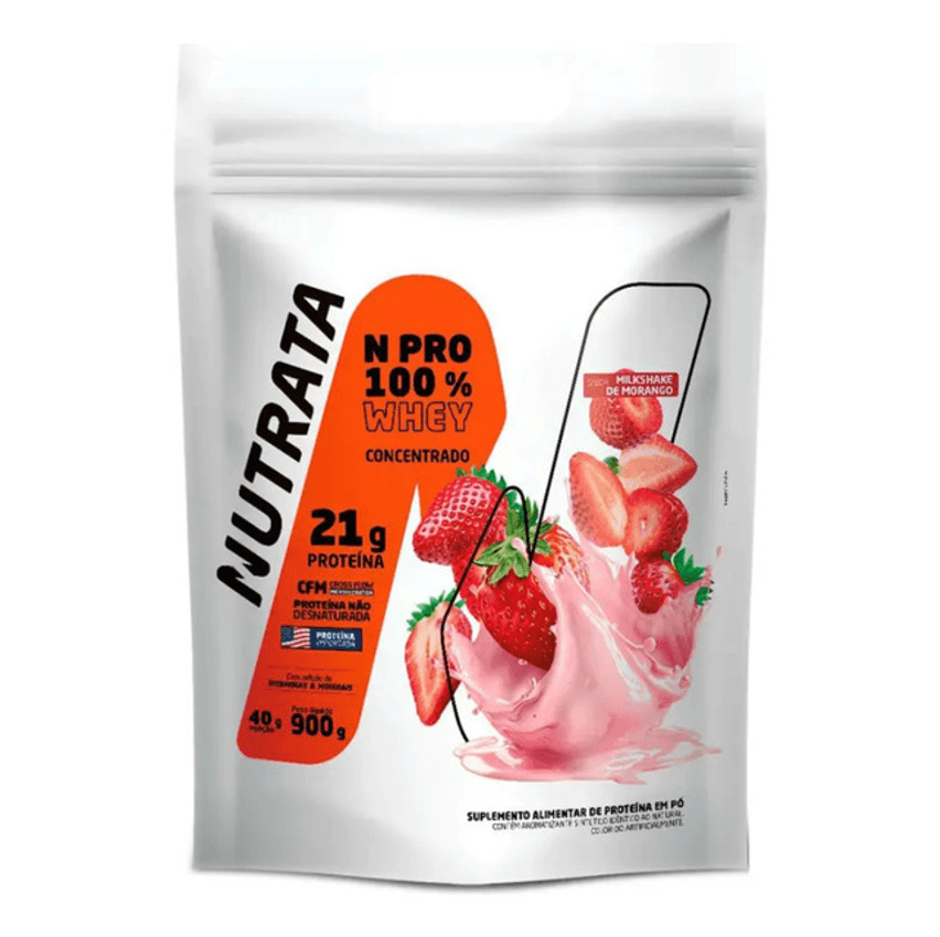 Whey Npro 100% Concentrado Refil 900g - Nutrata - Oferta