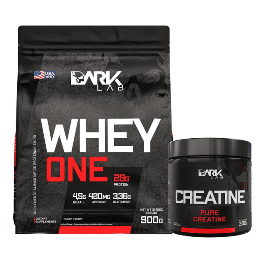 Whey One 900g Chocolate + Creatina 300g Dark Lab
