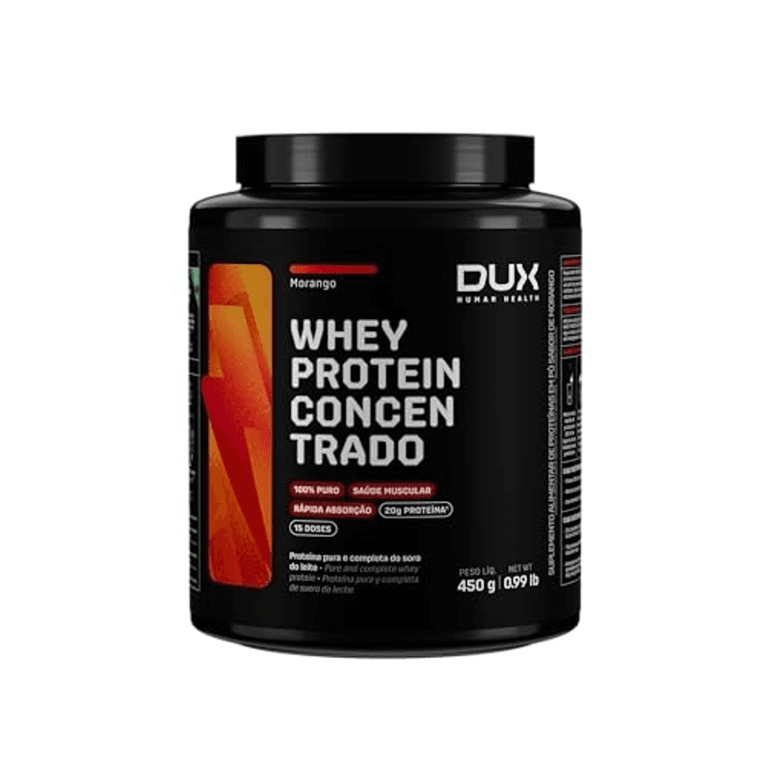 WHEY PROTEIN CONCENTRADO MORANGO 450G DUX