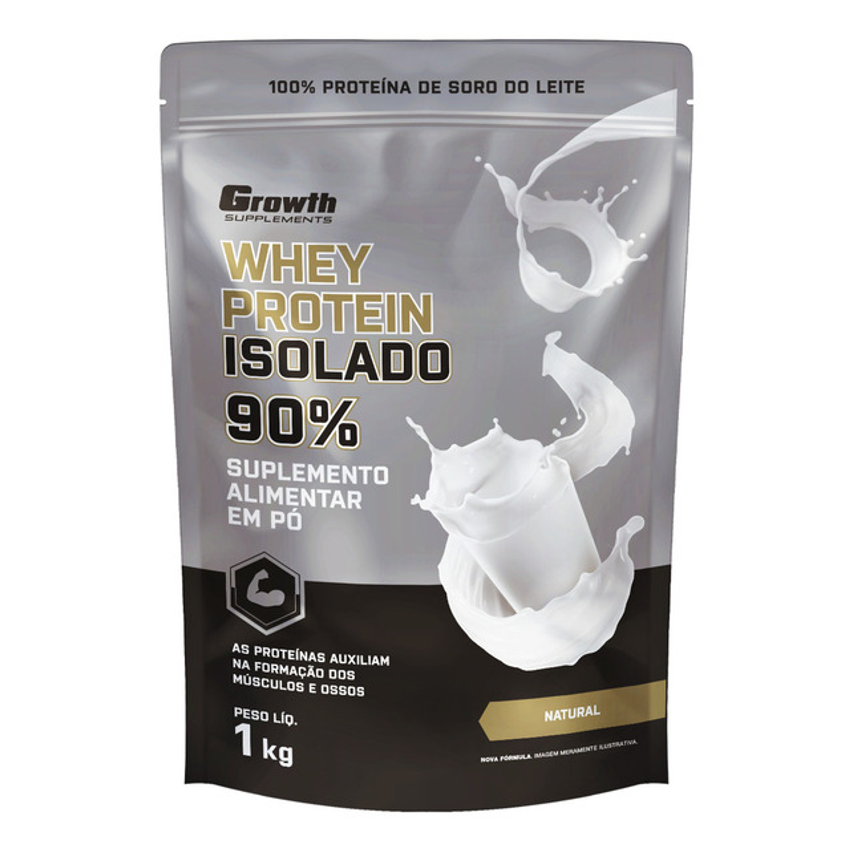 Whey Protein Isolado 1kg Growth Supplements - Natural