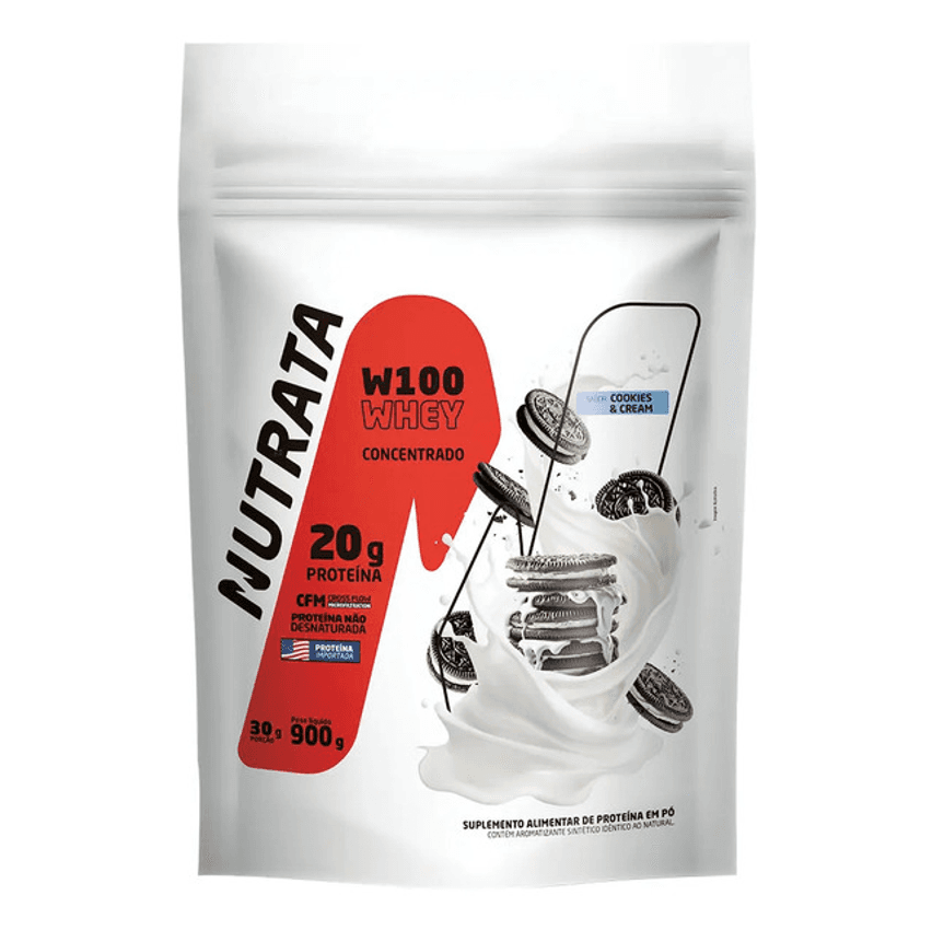 Whey Protein W100 Refil 900g - Nutrata Cookies E Cream