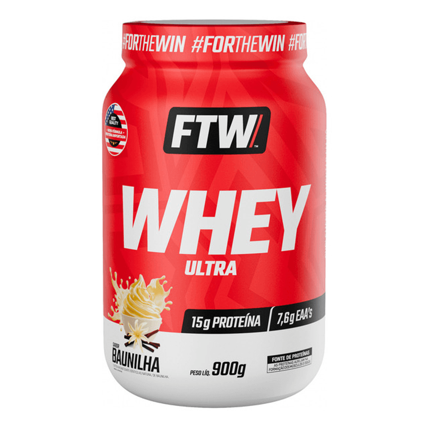 Whey Ultra Protein Pote 900g Sabor Baunilha Ftw